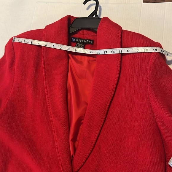 VTG-I.B.diffusion-M-red-lambswool and rabbit hair blend-cardigan sweater/jacket. - Picture 10 of 13